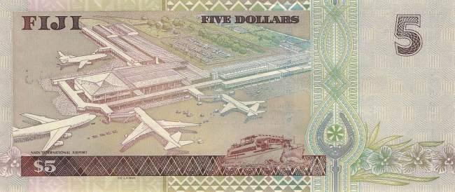 Fiji 5 dollar 2002 p.105b